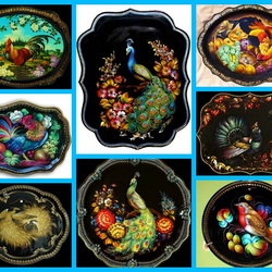 Пазл: Жостовские подносы