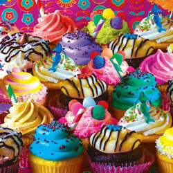 Пазл: Разноцветные капкейки