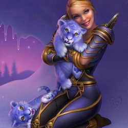 Пазл: Синие зверята