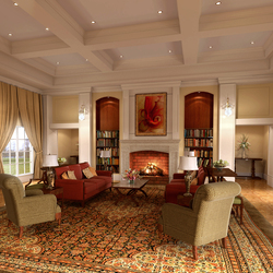 Пазл: Гостиная с камином