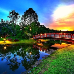 Пазл: Красный мостик