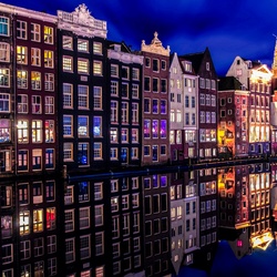 Пазл: Вечерние окна Амстердама