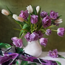 Пазл: Букет тюльпанов