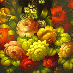 Пазл: Жостовская роспись