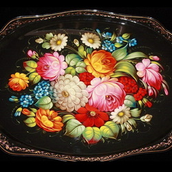 Пазл: Жостовский поднос