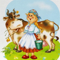 Пазл: Доярка