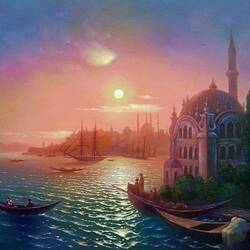 Пазл: Константинополь при луне
