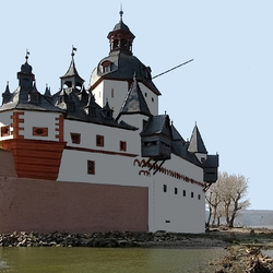 Пазл: Замок Пфальцграфенштайн