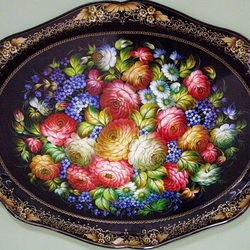 Пазл: Жостовский поднос