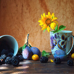 Пазл: Натюрморт с ежевикой