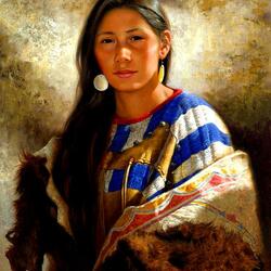Пазл: Портрет индейской девушки