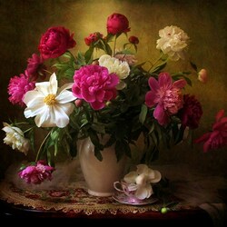 Пазл: Пионы