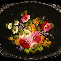 Пазл: Жостовский поднос