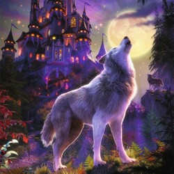Пазл: Лунный волк