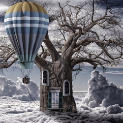 Пазл: Дерево дом 