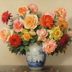 Пазл: Букет роз