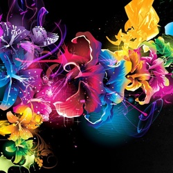 Пазл: Размытые цветы