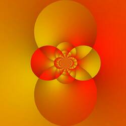 Пазл: Круги на желтом фоне