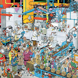 Пазл: На фабрике конфет