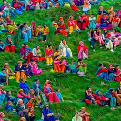 Пазл: Яркие краски Индии  
