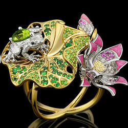 Пазл: Кольцо Лягушка и кувшинка