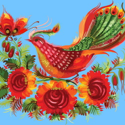 Пазл: Городецкая роспись