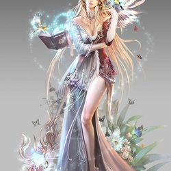 Пазл: Эльфийка и птички