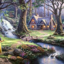 Пазл: Белоснежка и семь гномов