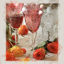 Пазл: Розовые бокалы