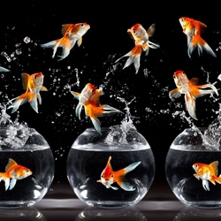 Пазл: Вальс золотых рыбок