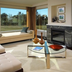 Пазл: Гостиная с панорамными окнами