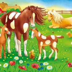 Пазл: Лошадки