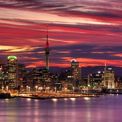 Пазл: Город на закате 