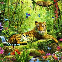 Пазл: В джунглях