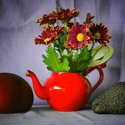 Пазл: Красный чайник