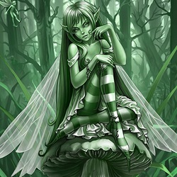 Пазл: Зеленая фея