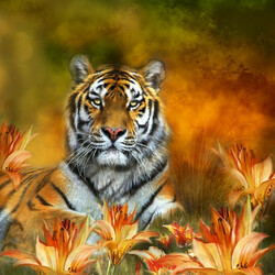 Пазл: Дикий тигр  