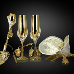 Пазл: Серебряный набор для вина 