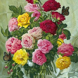 Пазл: Букет роз