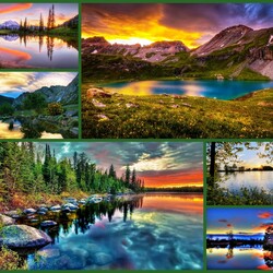 Пазл: Закат над озером