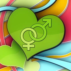 Пазл: Зеленые сердца