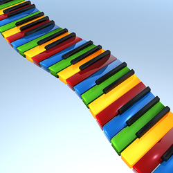 Пазл: Разноцветные клавиши