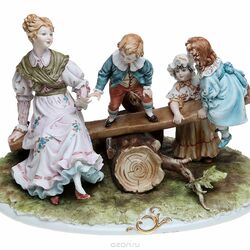 Пазл: Дети на качелях