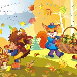 Пазл: Мишкина осень