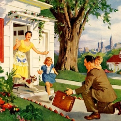 Пазл: Папа приехал!