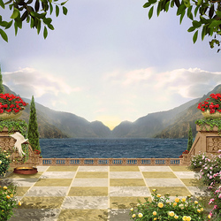 Пазл: Вид на озеро      