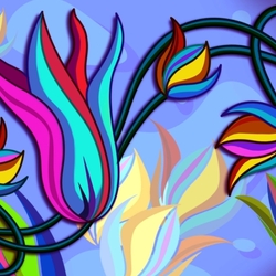 Пазл: Цветочная абстракция