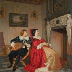 Пазл: У камина