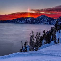 Пазл: Зимний закат 