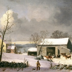 Пазл: Зима в сельской местности